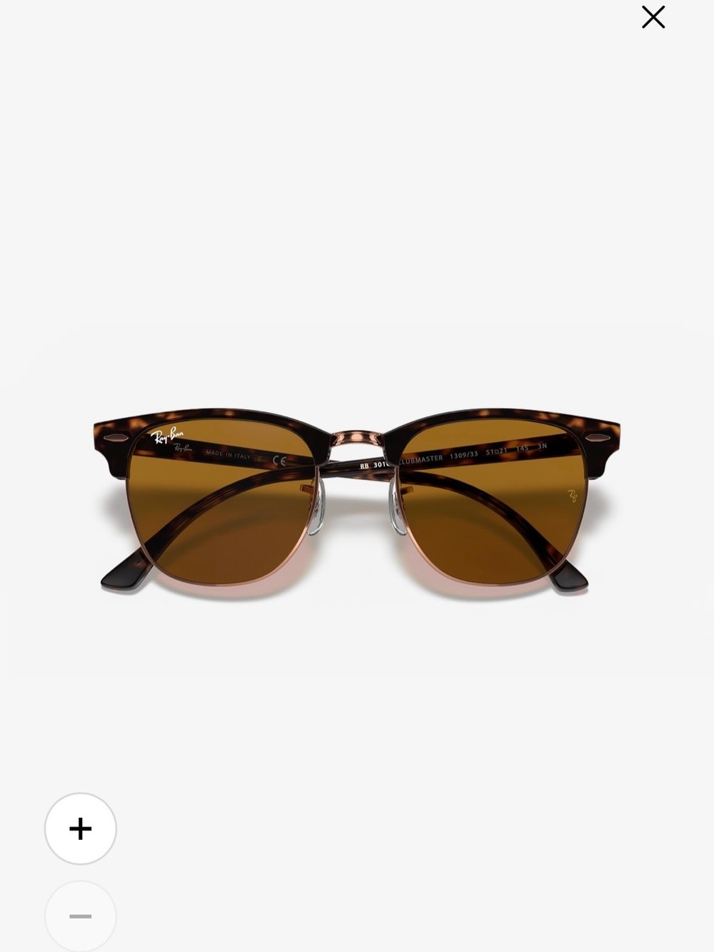 Ray-Ban Clubmaster Sunglasses - Tortoise Frame with Brown Lenses